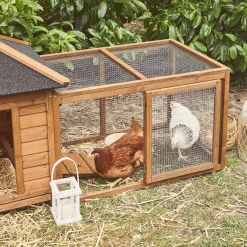 Gallinero de madera con corral para 2 gallinas