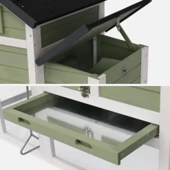 Gallinero de madera con corral para 3 gallinas