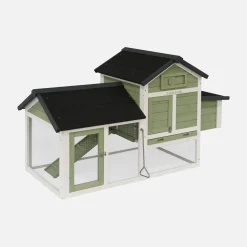 Gallinero de madera con corral para 3 gallinas