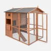 Gallinero de madera con corral para 6 a 8 gallinas