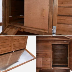 Gallinero de madera con corral para 6 a 8 gallinas