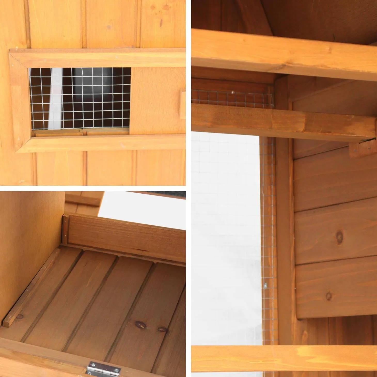 Gallinero en madera de abeto para 6 gallinas