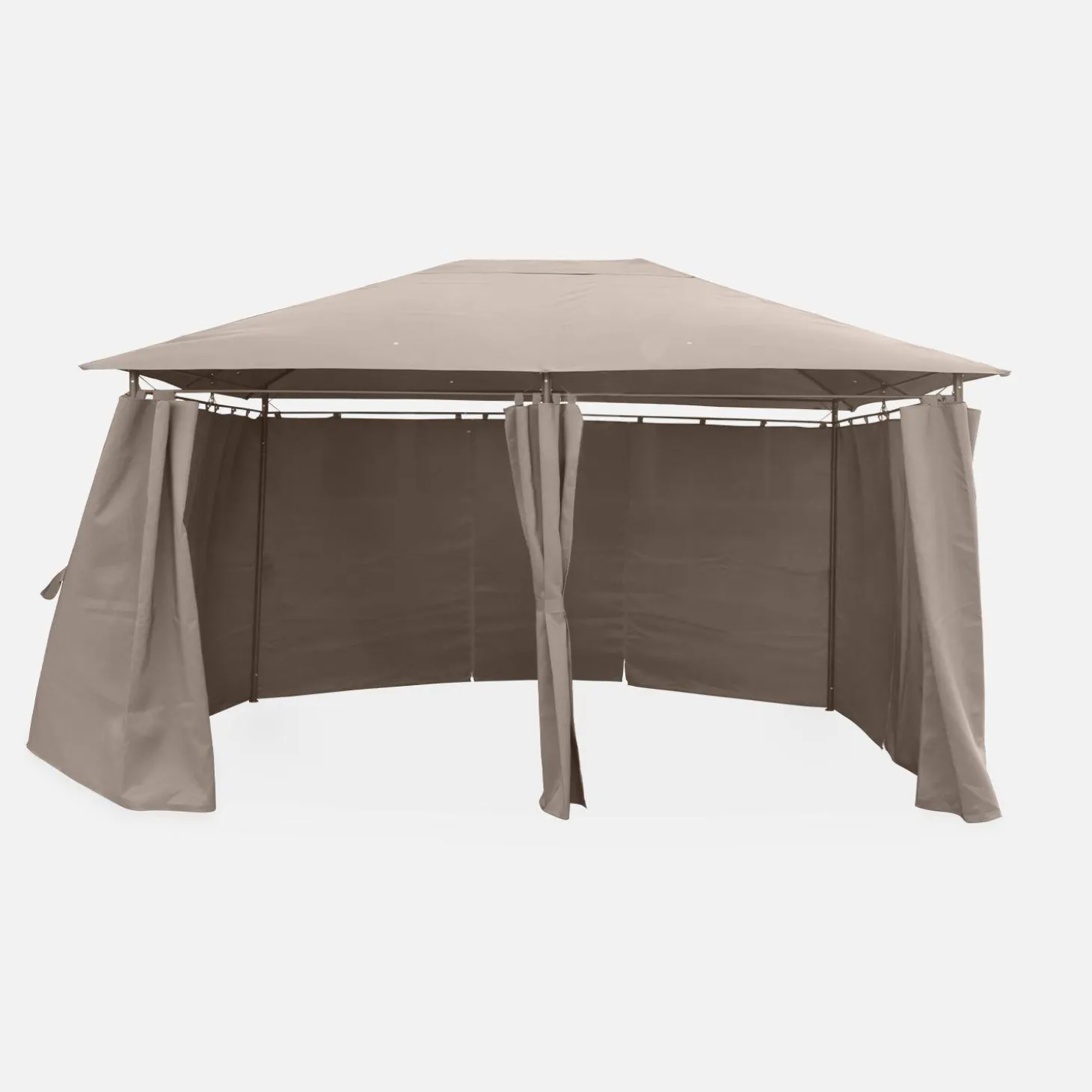 Gazebo de jardín 3x4m con cortinas