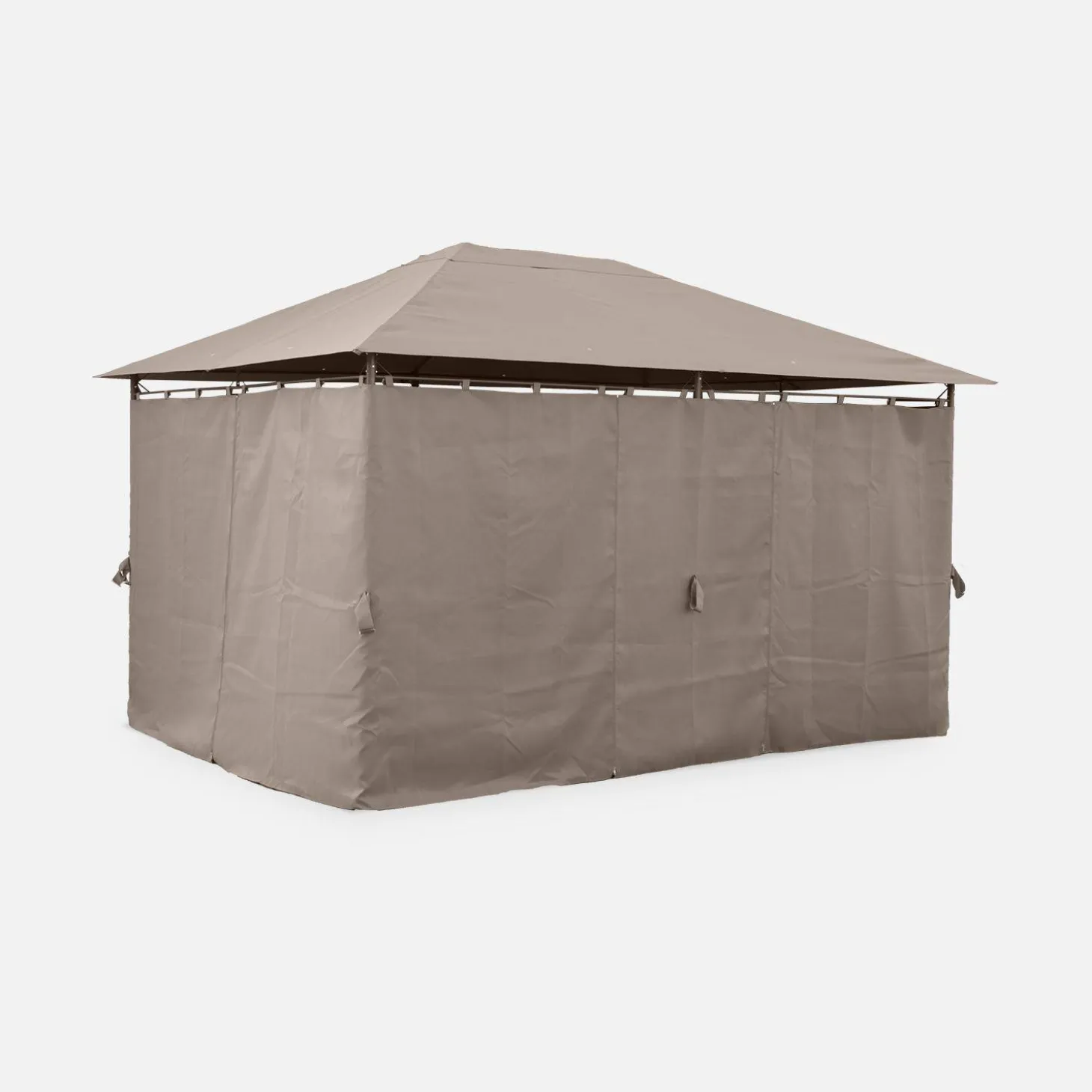 Gazebo de jardín 3x4m con cortinas