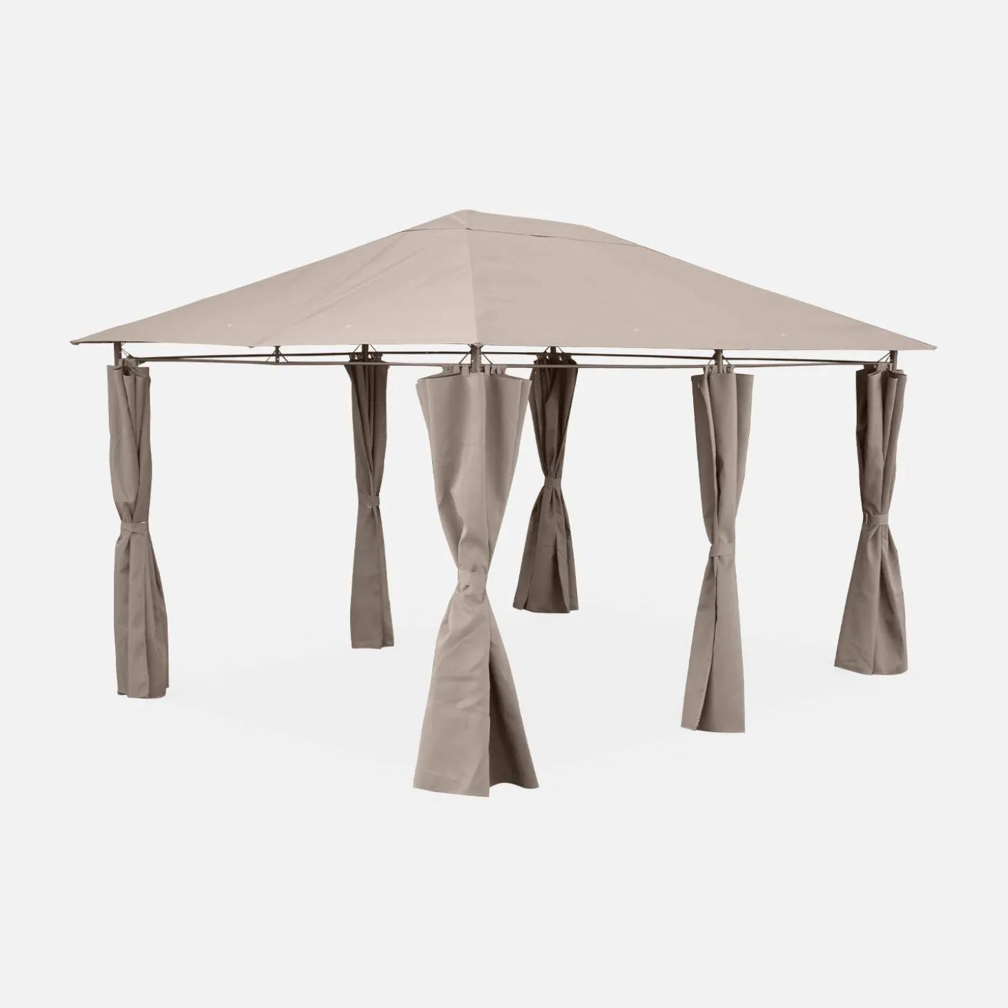 Gazebo de jardín 3x4m con cortinas