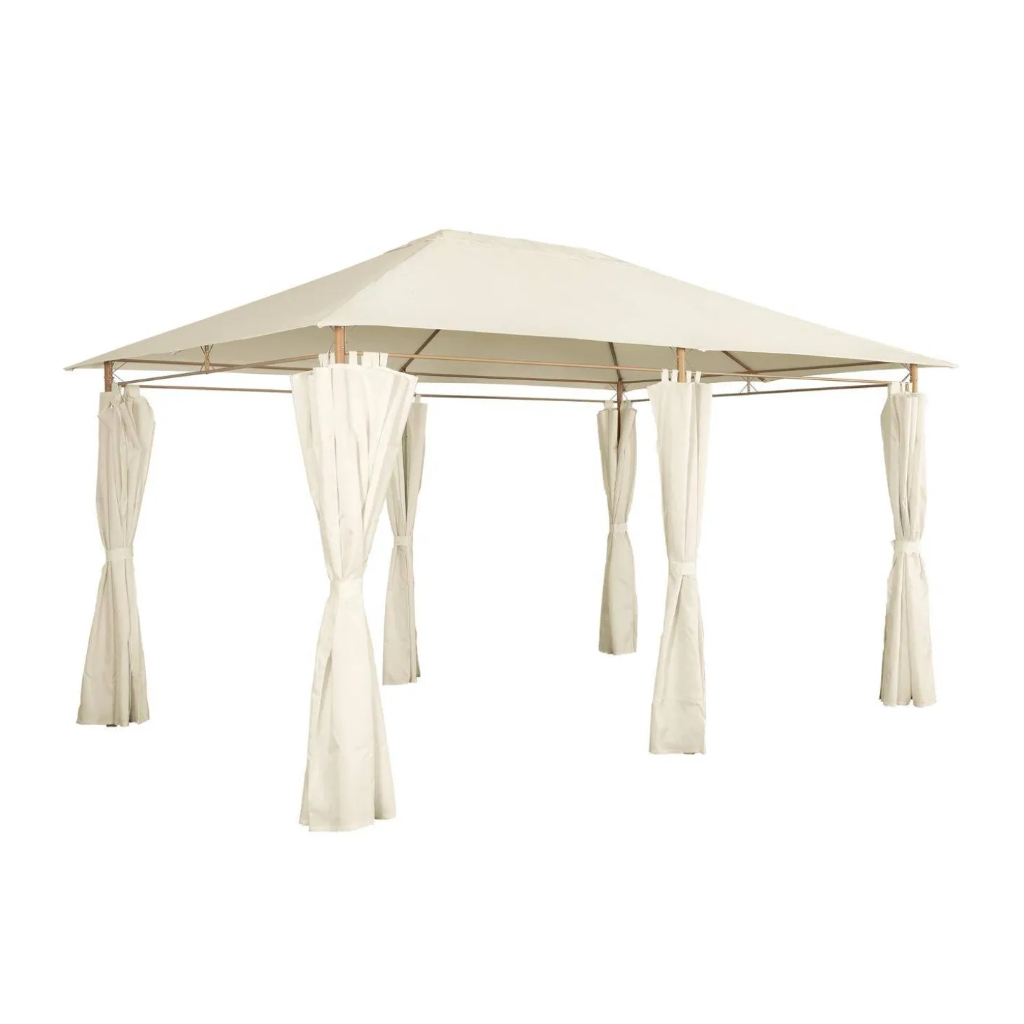 Gazebo de jardín 3x4m con cortinas