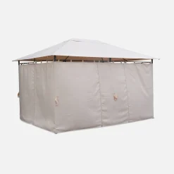 Gazebo de jardín 3x4m con cortinas