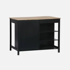 Isla de cocina con 5 estantes, 1 puerta, y 1 cajón