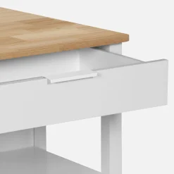 Isla de cocina con 5 estantes, 1 puerta, y 1 cajón