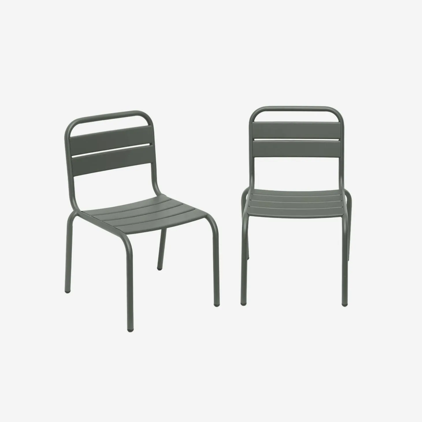 Juego de 2 sillas de metal para niños
