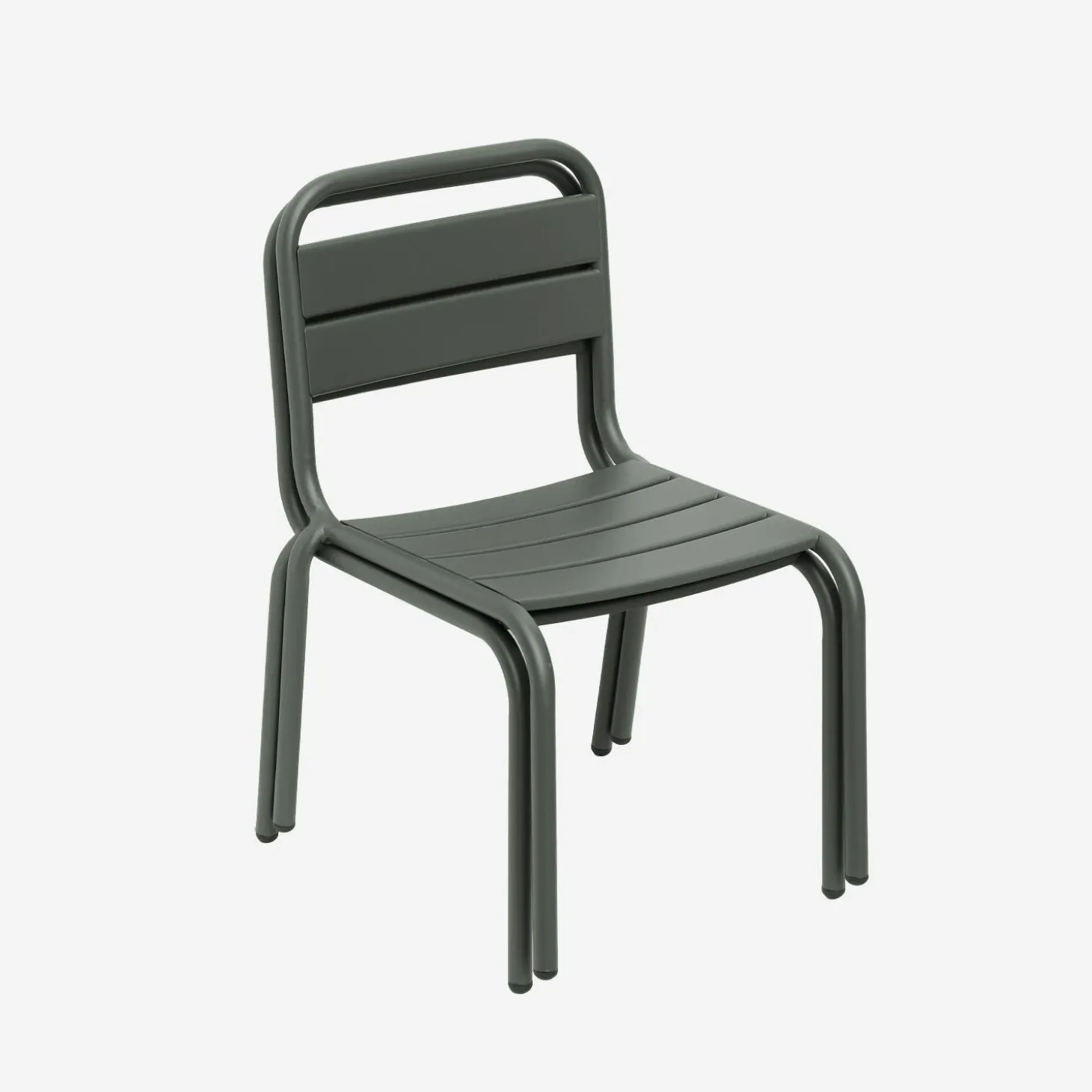 Juego de 2 sillas de metal para niños