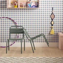 Juego de 2 sillas de metal para niños
