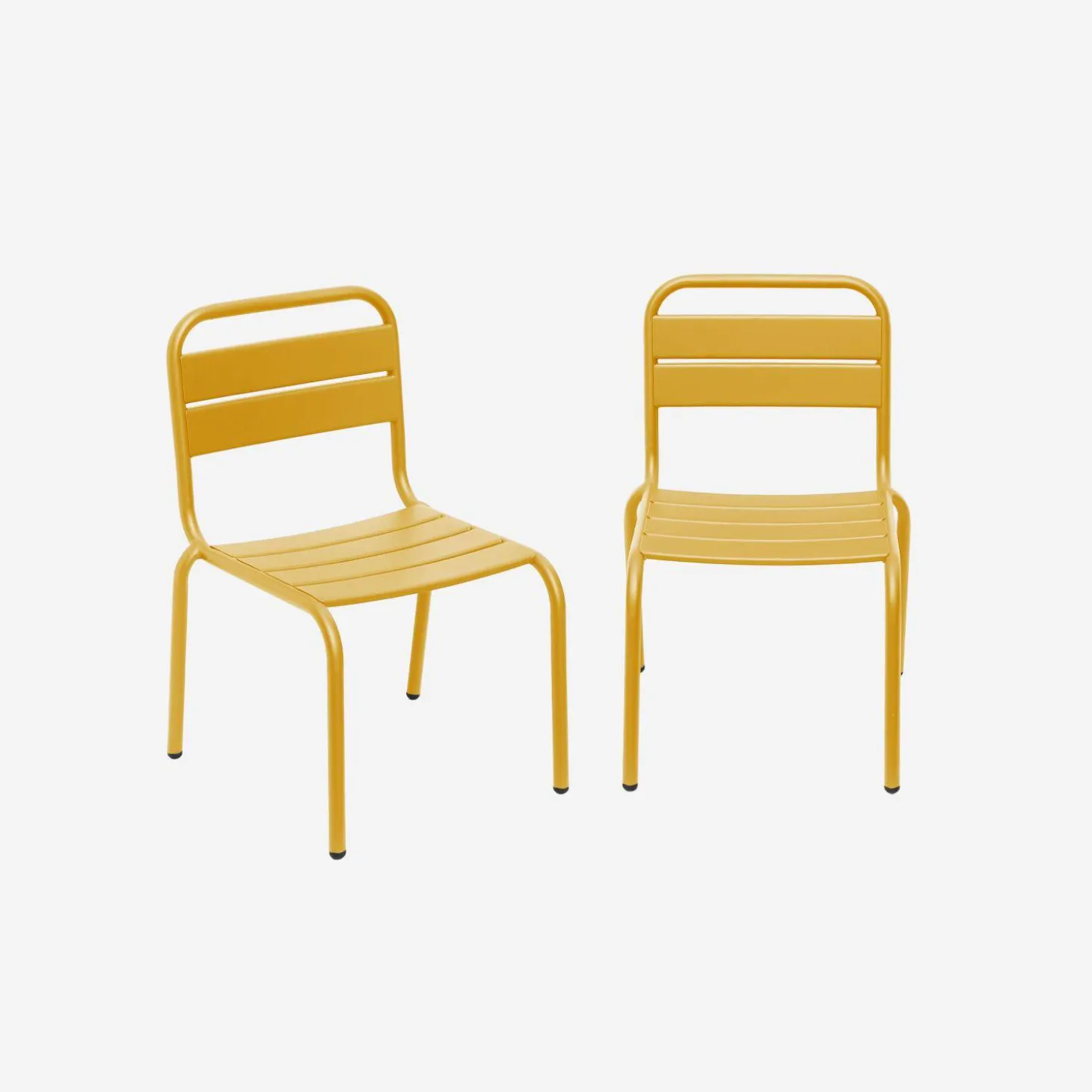 Juego de 2 sillas de metal para niños