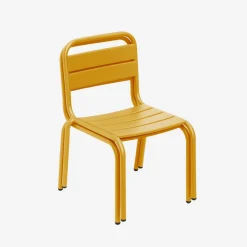 Juego de 2 sillas de metal para niños