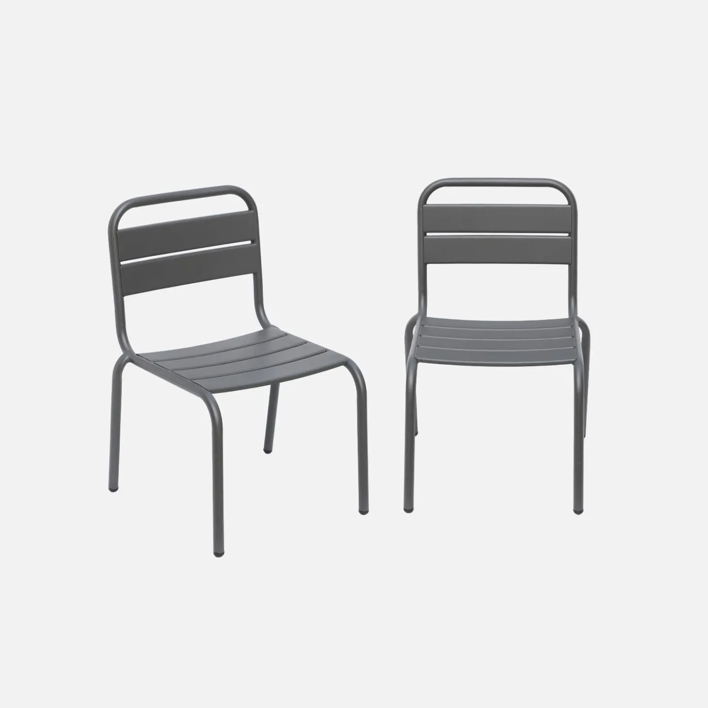 Juego de 2 sillas de metal para niños