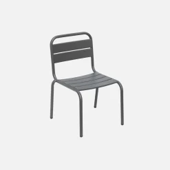Juego de 2 sillas de metal para niños