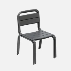 Juego de 2 sillas de metal para niños