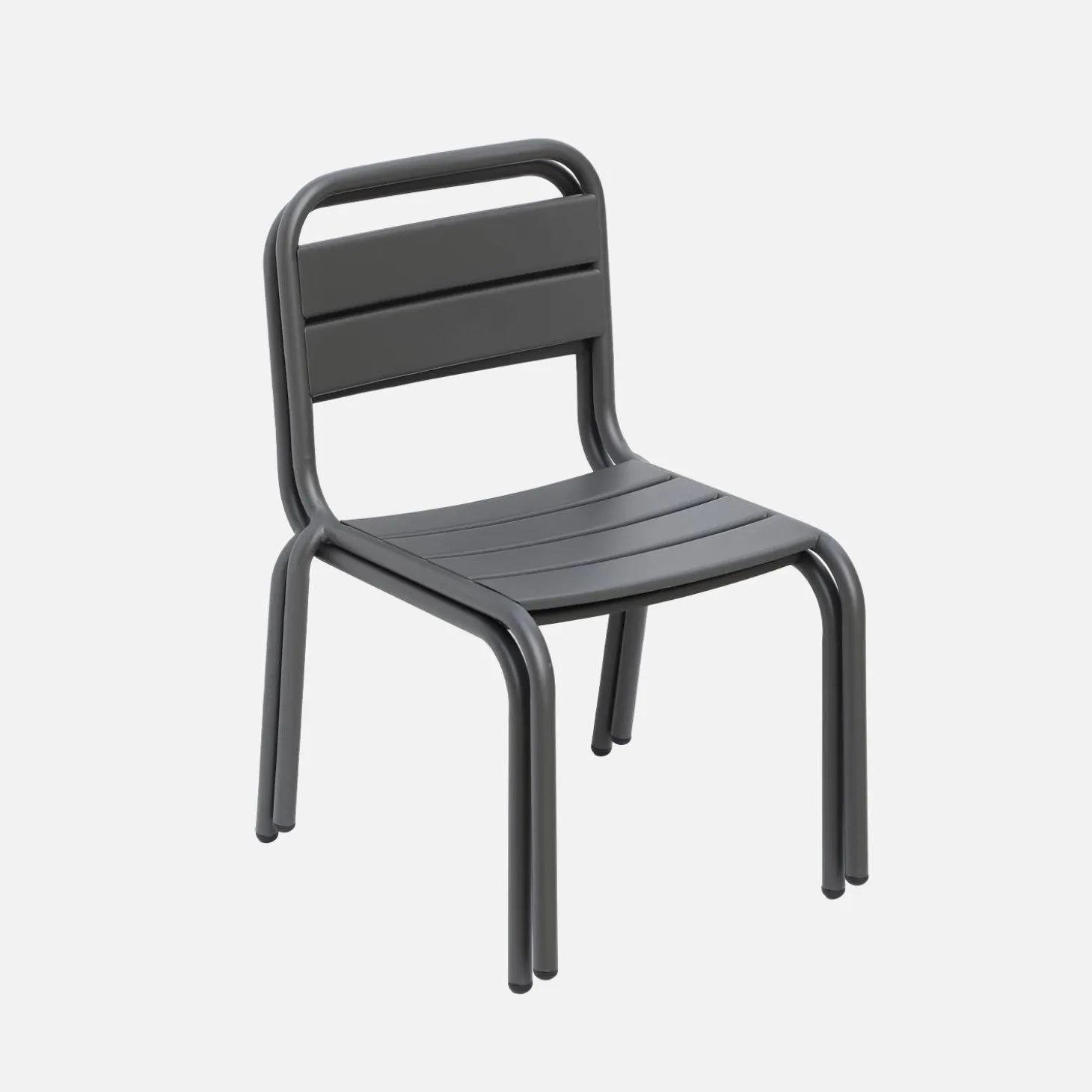 Juego de 2 sillas de metal para niños