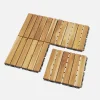 Juego de baldosas de madera para terraza de 30 x 30 cm, diseño lineal