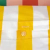 Juego de cama de algodón con estampado de rayas multicolor, 2 plazas