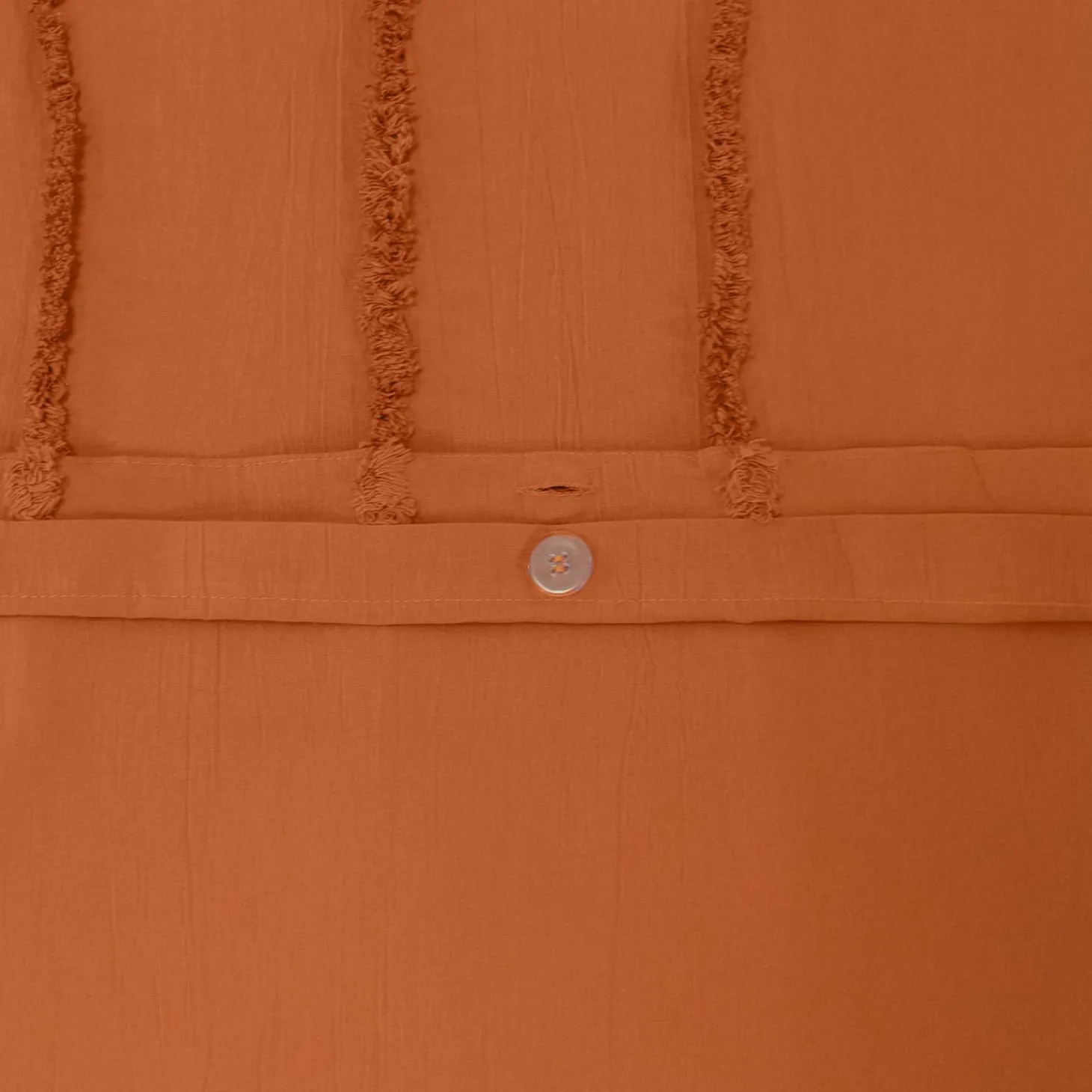 Juego de funda nórdica de algodón de 2 plazas, terracota