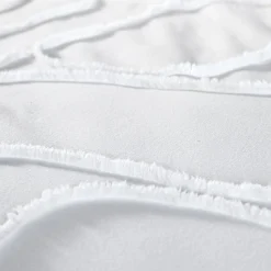 Juego de funda nórdica de algodón blanco 2 plazas