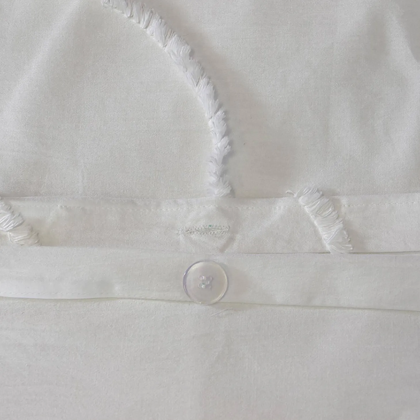Juego de funda nórdica de algodón blanco 2 plazas