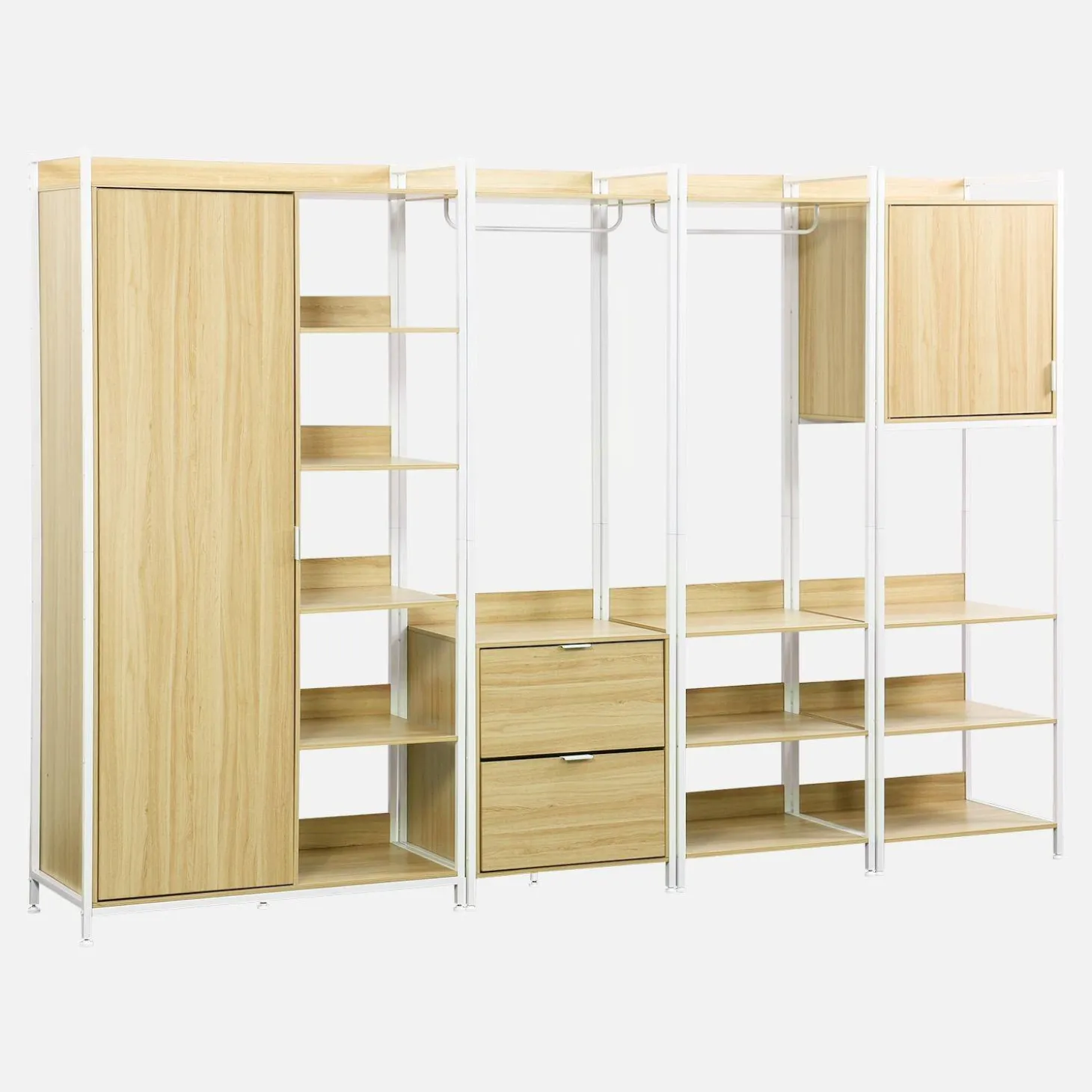 Kit de vestidor modular con 4 elementos