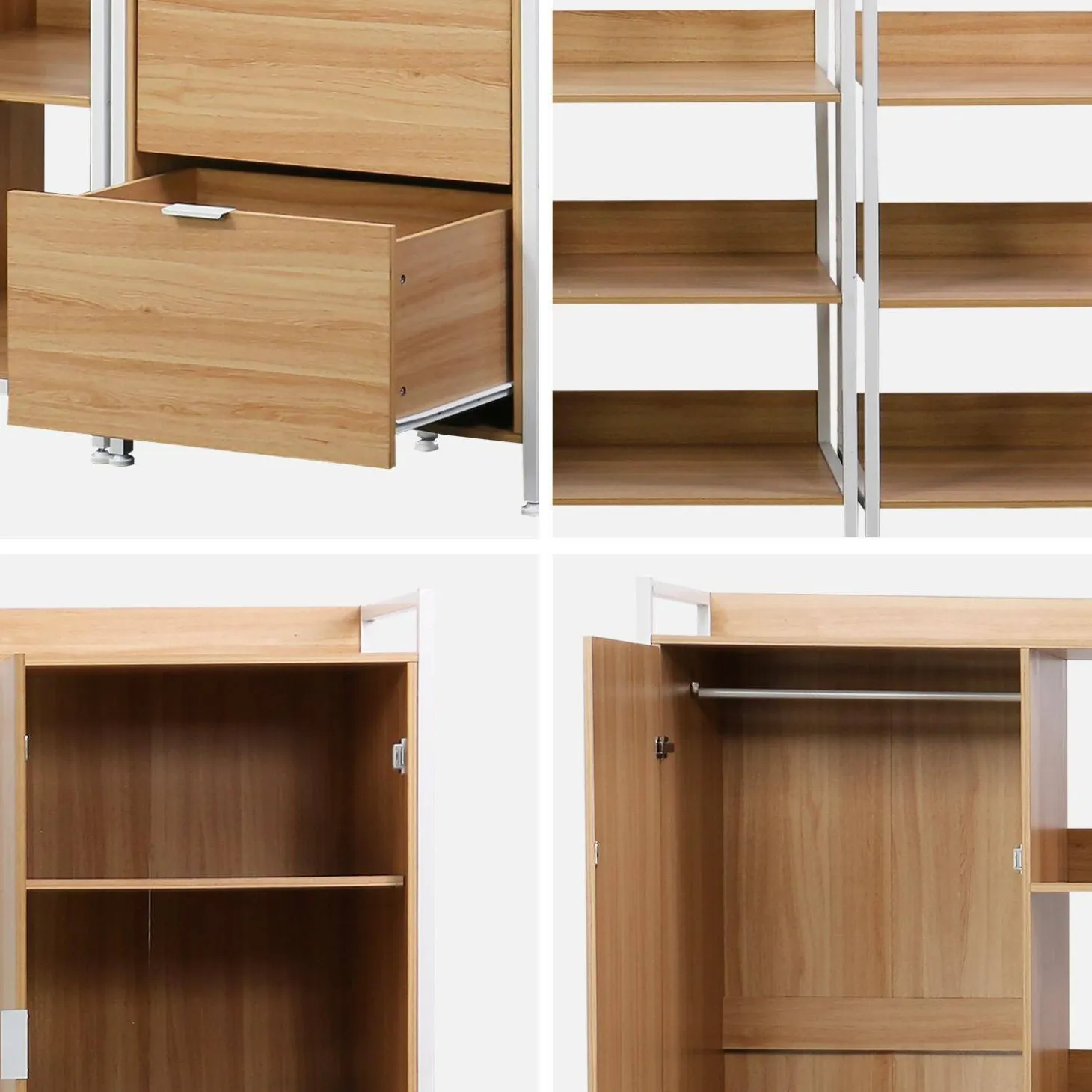Kit de vestidor modular con 4 elementos