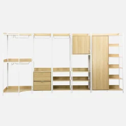 Kit de vestidor modular con 5 elementos