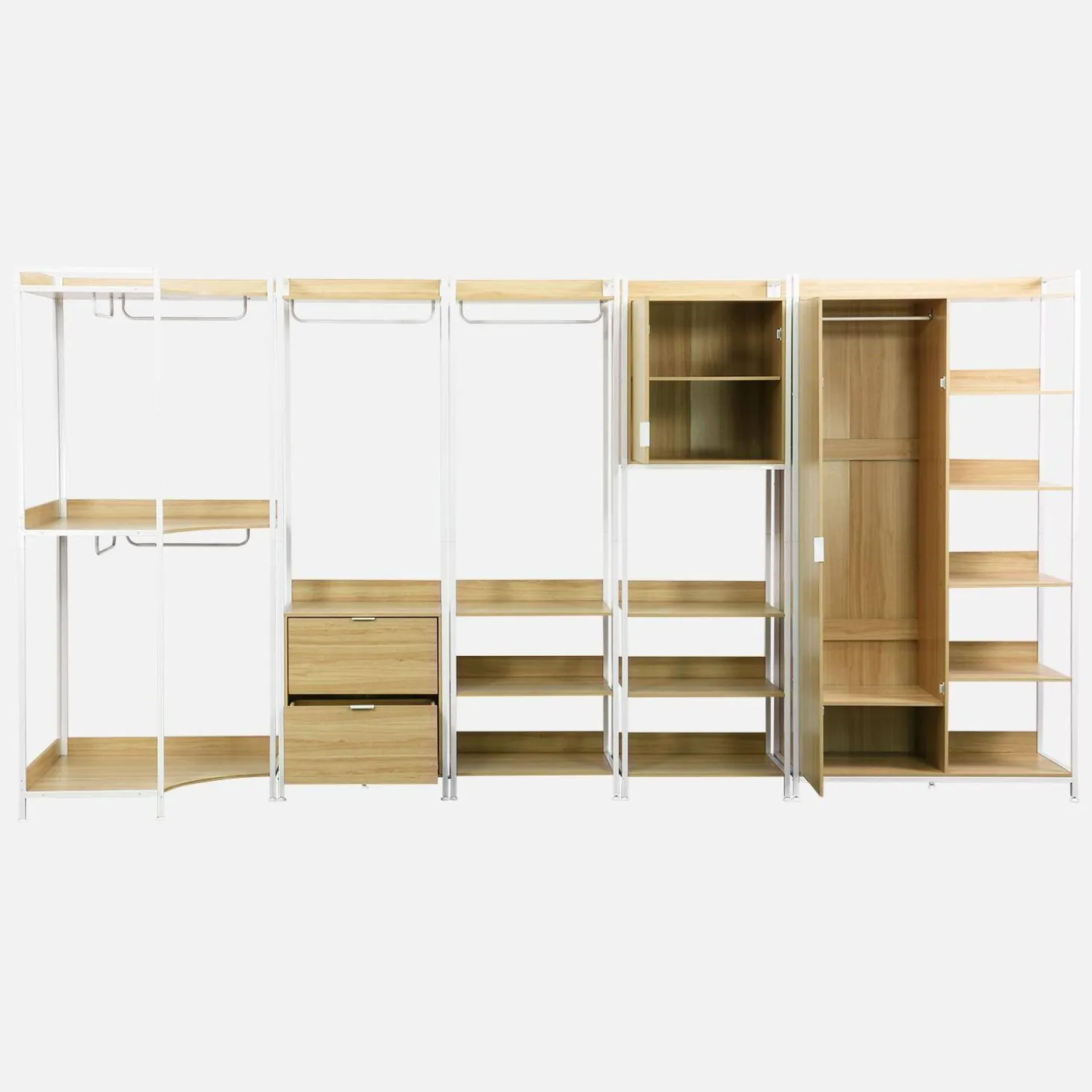 Kit de vestidor modular con 5 elementos