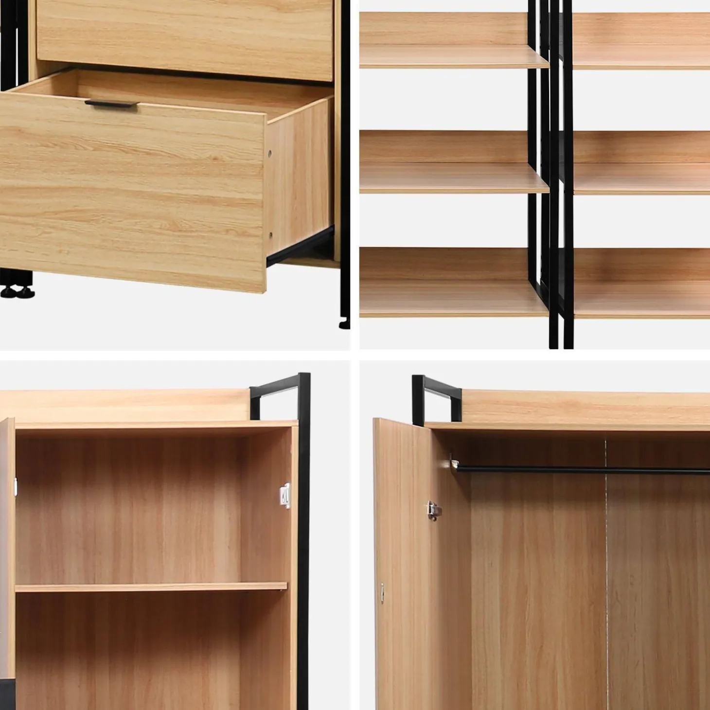 Kit de vestidor modular con 5 elementos