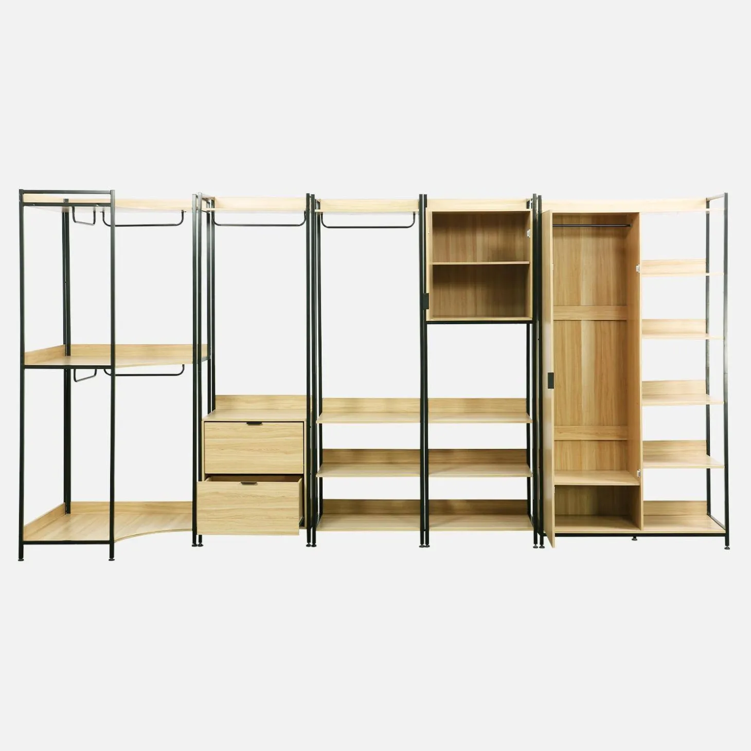 Kit de vestidor modular con 5 elementos