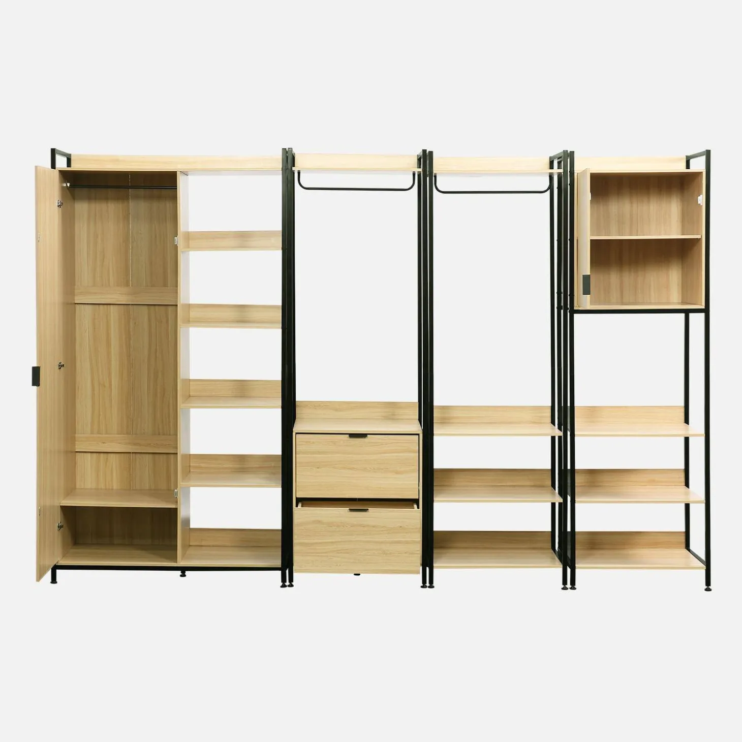 Kit de vestidor modular con 4 elementos