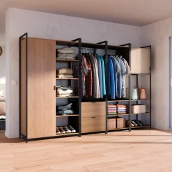 Kit de vestidor modular con 4 elementos
