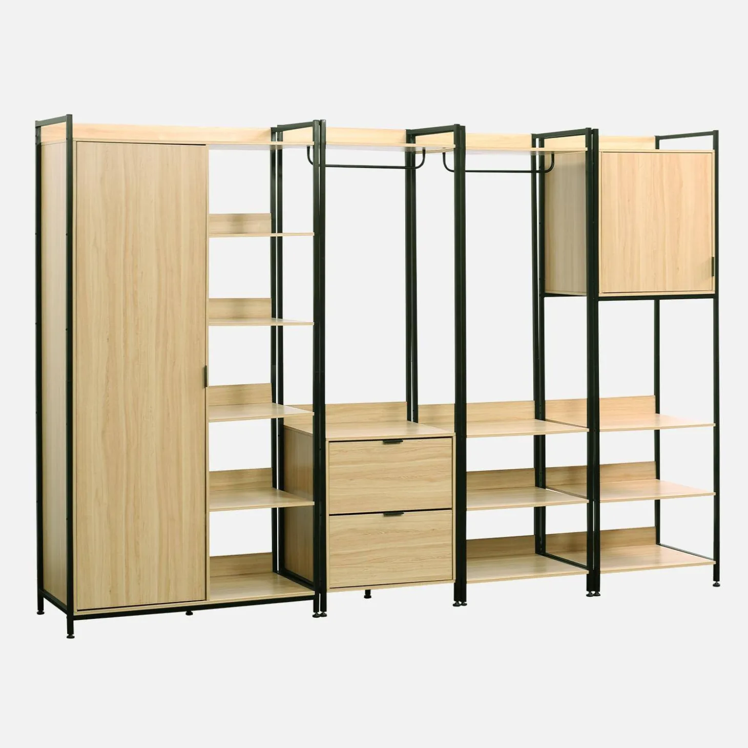 Kit de vestidor modular con 4 elementos