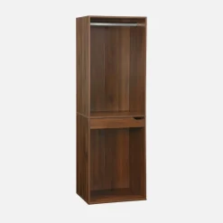 Kit de vestidor modular decorado en madera, 4 elementos