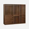 Kit de vestidor modular decorado en madera 3 elementos