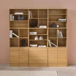 Kit estantería o biblioteca modular con 9 secciones