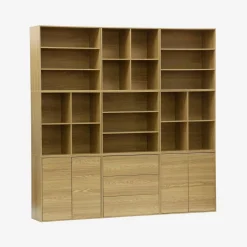 Kit estantería o biblioteca modular con 9 secciones