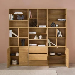 Kit estantería o biblioteca modular con 9 secciones