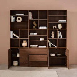 Kit estantería o biblioteca modular con 9 secciones