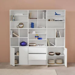Kit estantería o biblioteca modular con 9 secciones