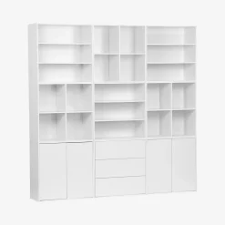 Kit estantería o biblioteca modular con 9 secciones