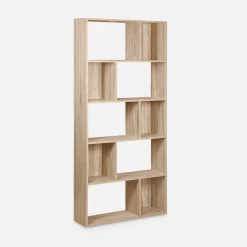 Librería con 5 baldas y 10 compartimentos