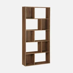 Librería con 5 baldas y 10 compartimentos