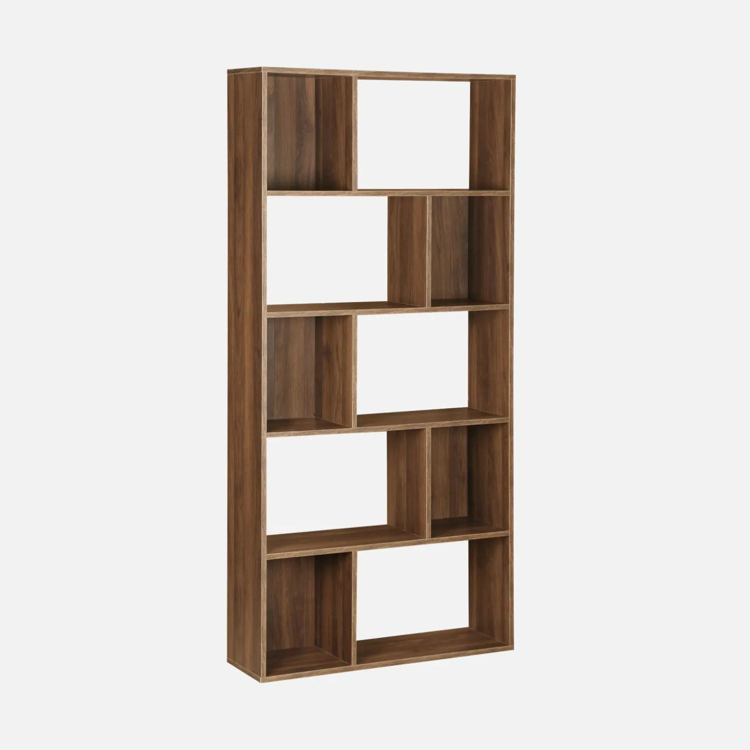 Librería con 5 baldas y 10 compartimentos