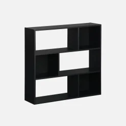 Librería de 3 estantes con 6 compartimentos
