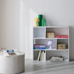 Librería de 3 estantes con 6 compartimentos