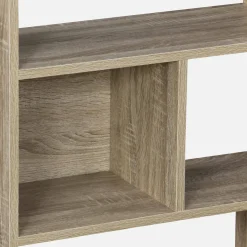 Librería de 3 estantes con 6 compartimentos